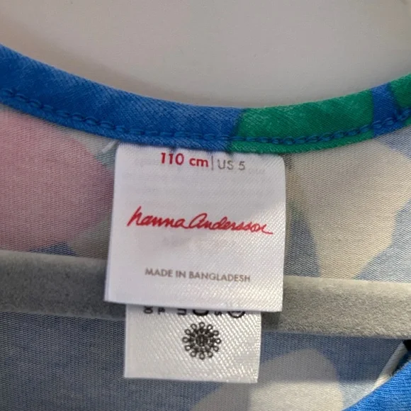 Hanna Andersson Blue Floral Kids Dress - Picture 2 of 2